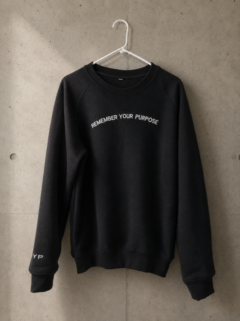 Heavyweight Signature Black Crewneck